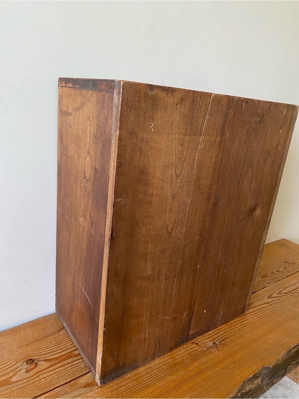 Primitive Wooden Drawer Wall Box Trinket Shelf - Picture 5 of 7